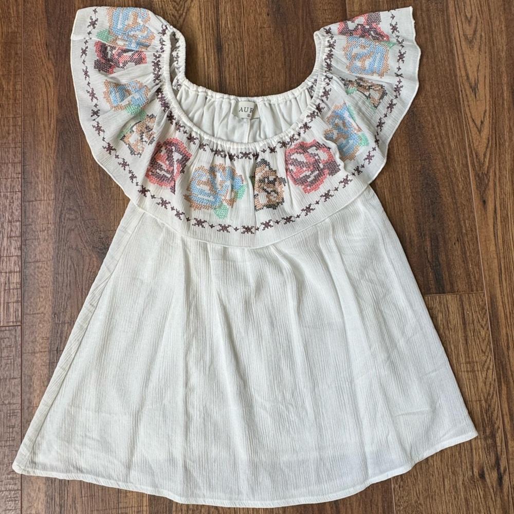 Small Aura Off the Shoulder White Top